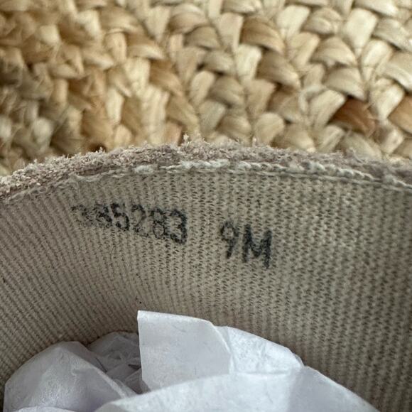 Aquatalia Whitney Platform Slides Stone Suede Jute Rubber Size 9 - Picture 9 of 10